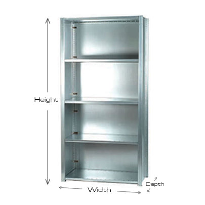 Short Span Industrial Shelving Bays - 1000mm wide - 5 Levels - Closed