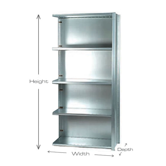 Short Span Industrial Shelving Bays - 1000mm wide - 5 Levels - Closed