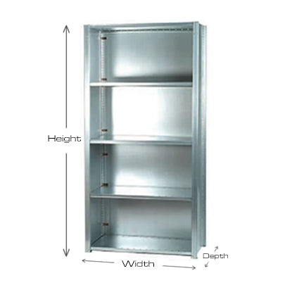 Short Span Industrial Shelving Bays - 1290mm wide - 5 Levels - Closed